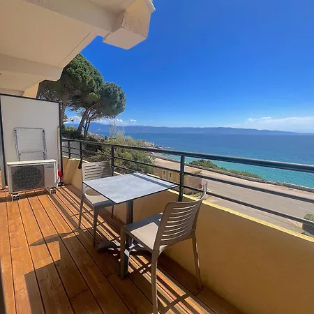 T2 Avec Piscine Chauffee - Vue Mer Exceptionnelle- Les Calanques Routes Des Sanguinaires- Parking Inclus & Wifi 아파트 *